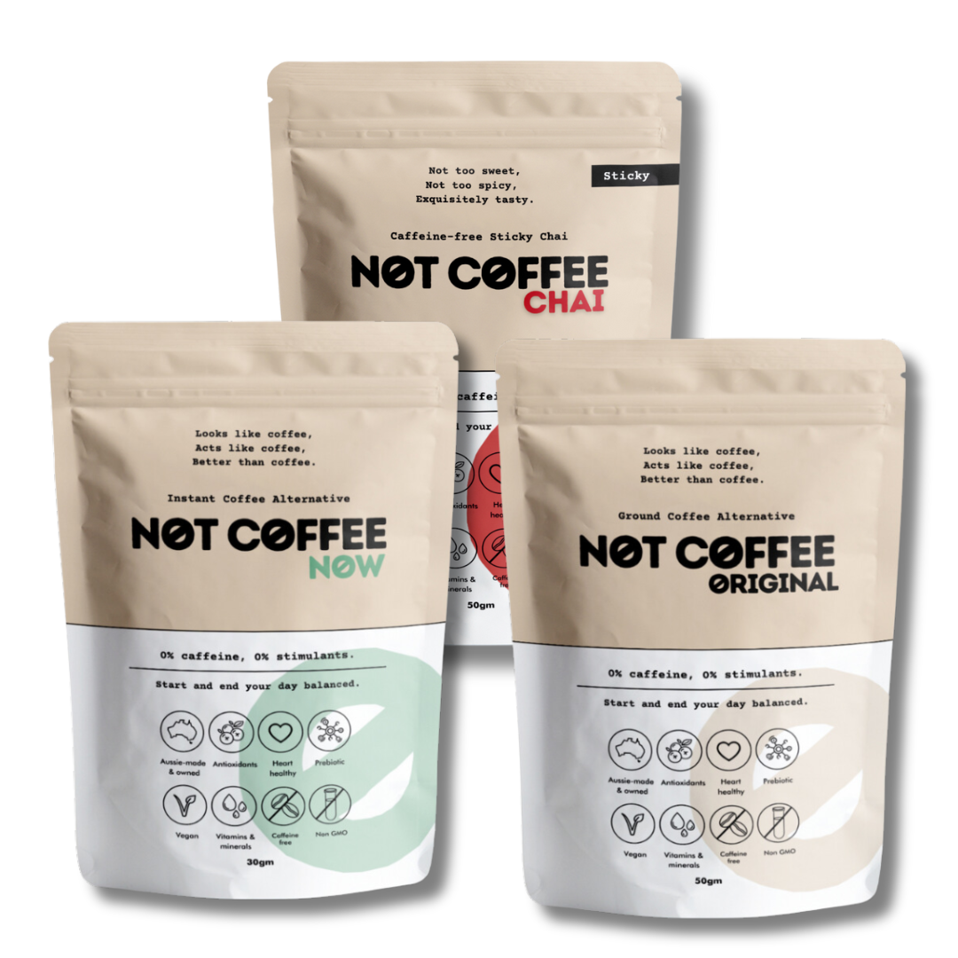 Not Coffee Starter Trio (Ground, Instant & Chai) SAMPLE Bundle